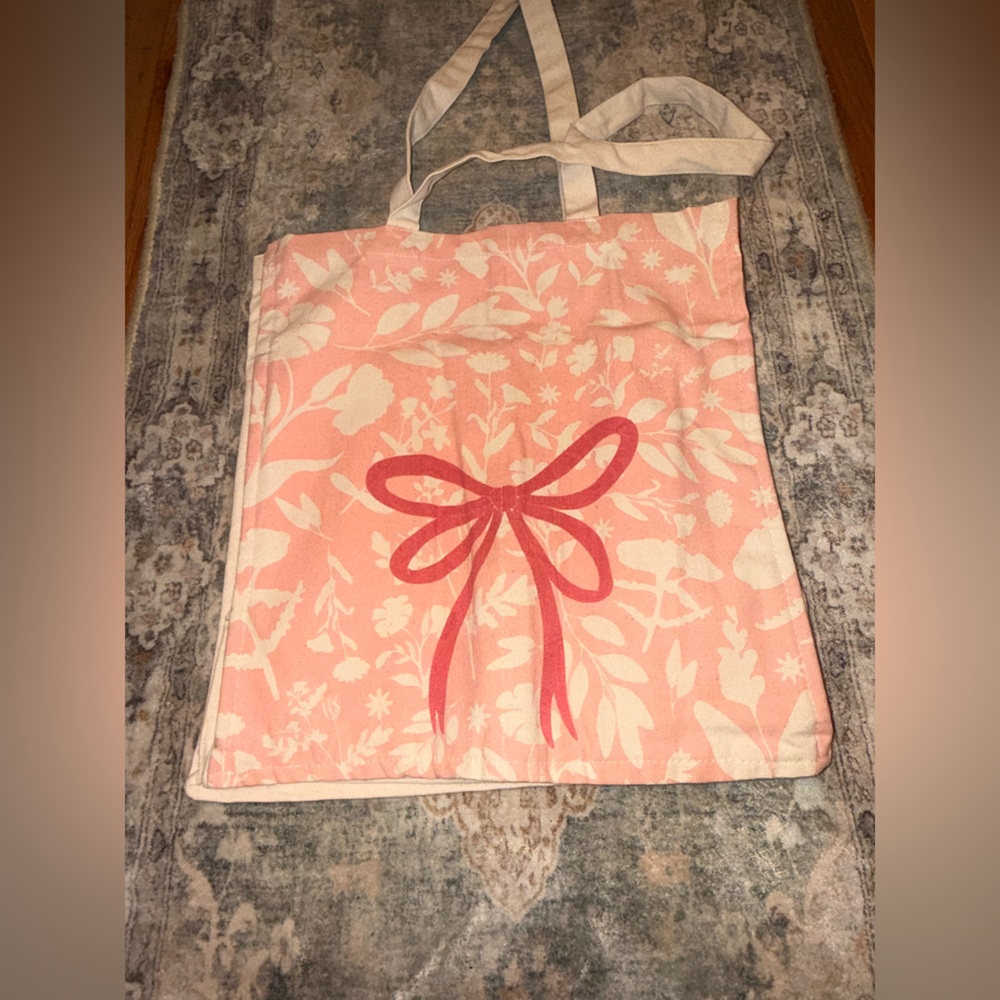 Pink Bow Market Tote